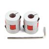 8mm To 8mm Bore Aluminium Plum Flexible Shaft Coupling Servo Stepper Motor Jaw D20xL25 Connector Flexible Shaft Couplers for 3D Printer/CNC