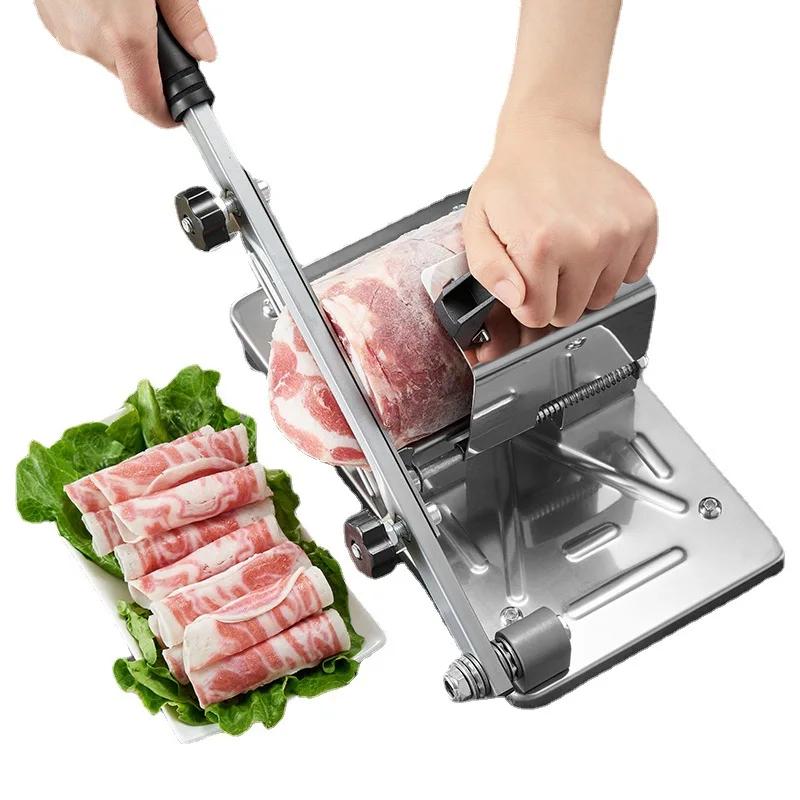 Hot Pork Belly Vegetable Slicer Frozen Meat Processor Cutting Machine Mutton Rolls Cutter Fruit Easy Slicer Kitchen Accesory