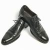USED/Otsuka Seika/ Semi Brogue Cap Toe Business Shoes Black Size 8.5 26.5-27.0 Men's Made In Japan