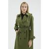 Jacket Collar Sleeve Detailed Mink Trench Coat 12667
