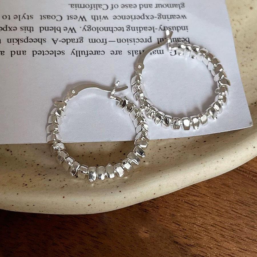 Xiaomi 925 Sterling Silver Vintage Square Earrings For Women  Shinning Stone Earring Jewelry Prevent Allergy Party Accessories Gift