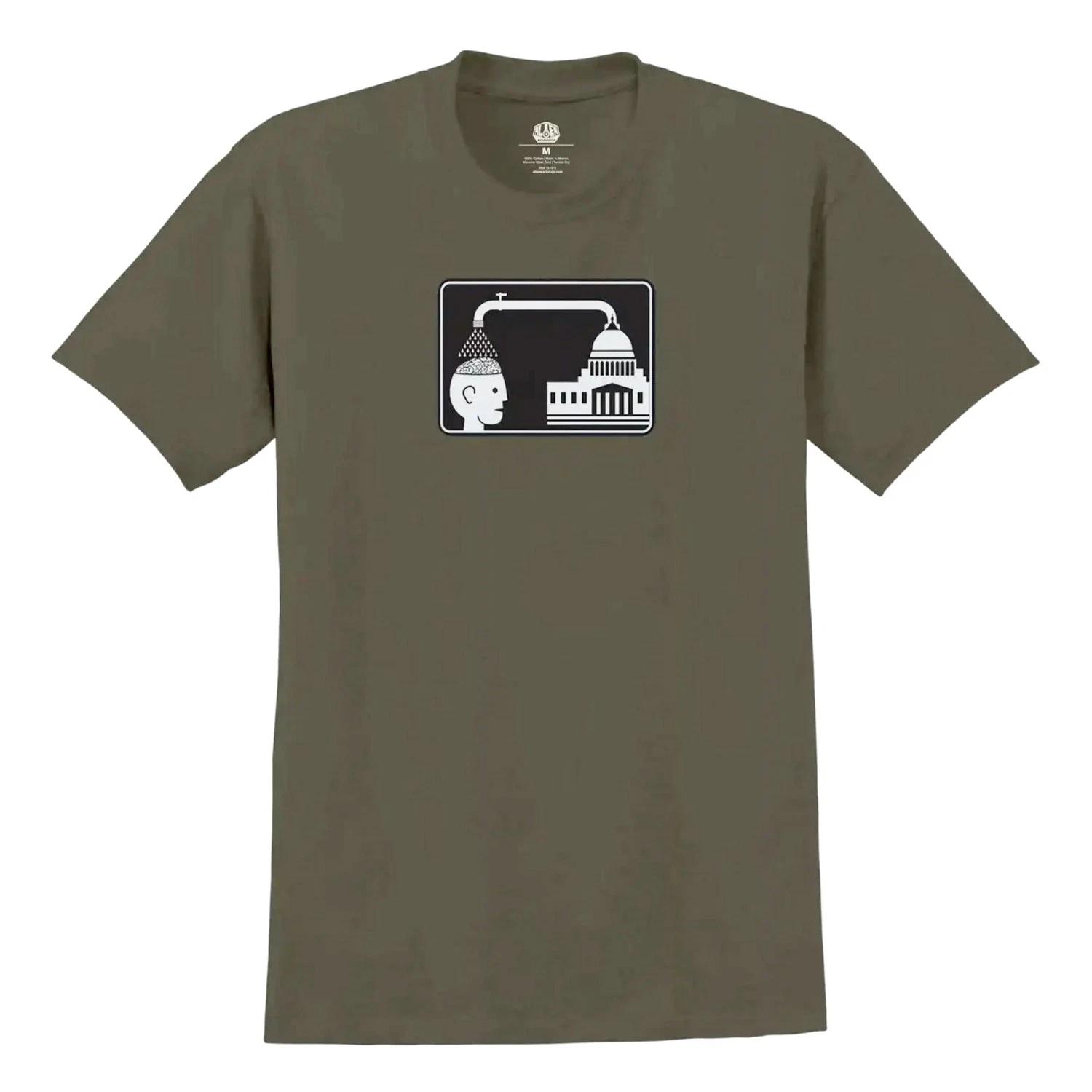 Alien Workshop Skateboards Shirt Brainwash Olive S