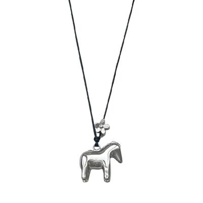 Colar de Cavalo Moderno em Camadas Com Detalhes Florais Corrente Longa de Corda Para Suéter Perfeito Para Presentear