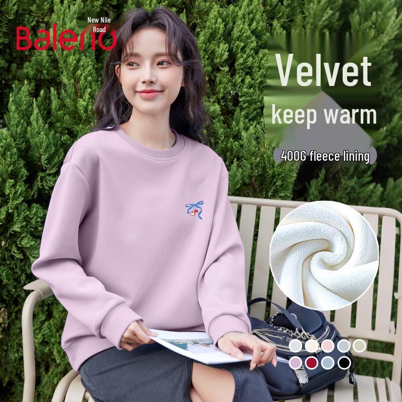 

Baleno Women s Thickened Fleece Crewneck Sweatshirt M