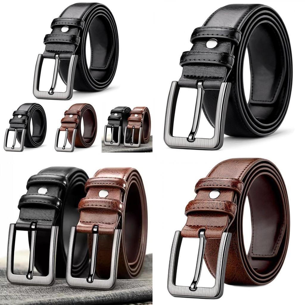 Retro Vintage Mens Leather Belt With Alloy Buckle For Formal And Casual Wear