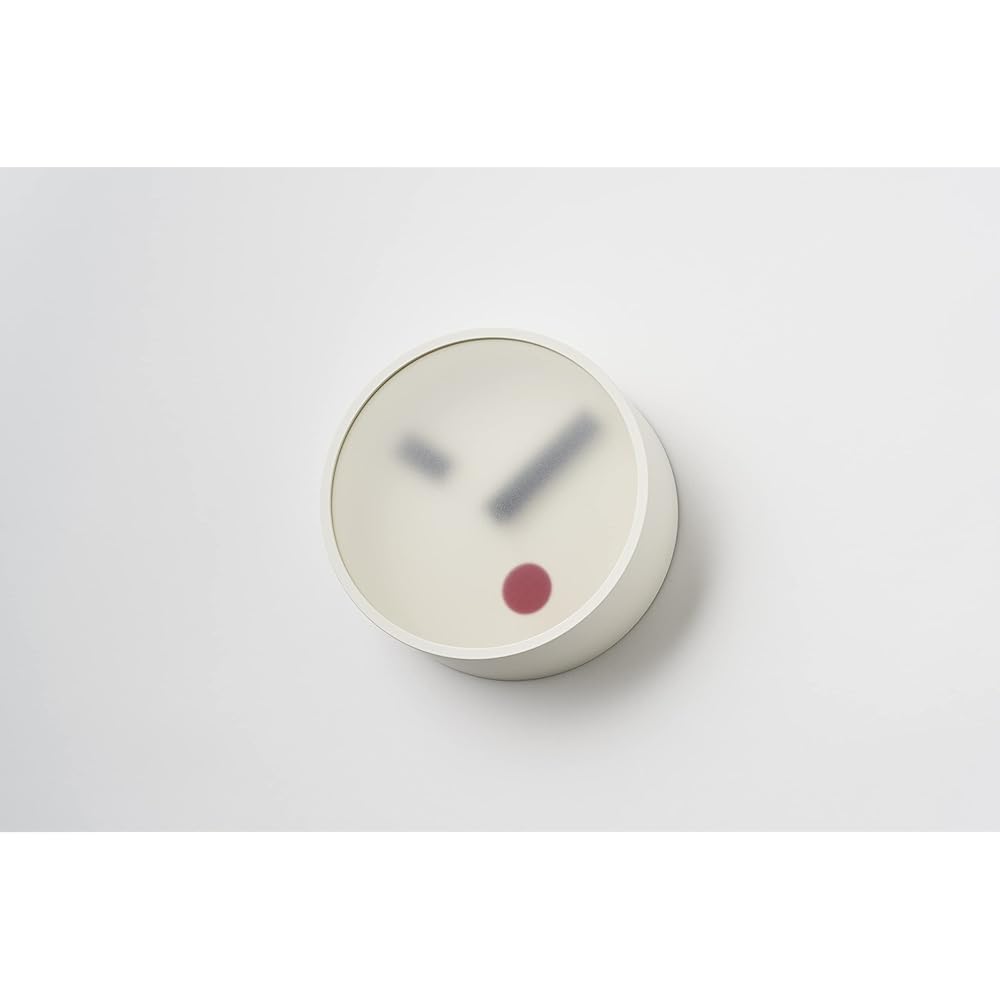 Lemnos Analog Wall Clock, Kehai, Plaster Aluminum, White, KM22-01 WH, Diameter 130mm X Thickness 55mm