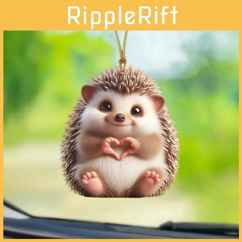 Acrylic Flat Surface Pendant Cute Hedgehog Finger To Love Heart Design Decor For