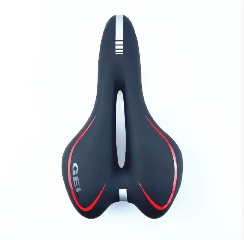 Comfortable Shockproof Pu Leather Surface Cycling Seat Sponge-Filled Gel Time Trial Bicycle Saddle For Enhanced Riding Experienc