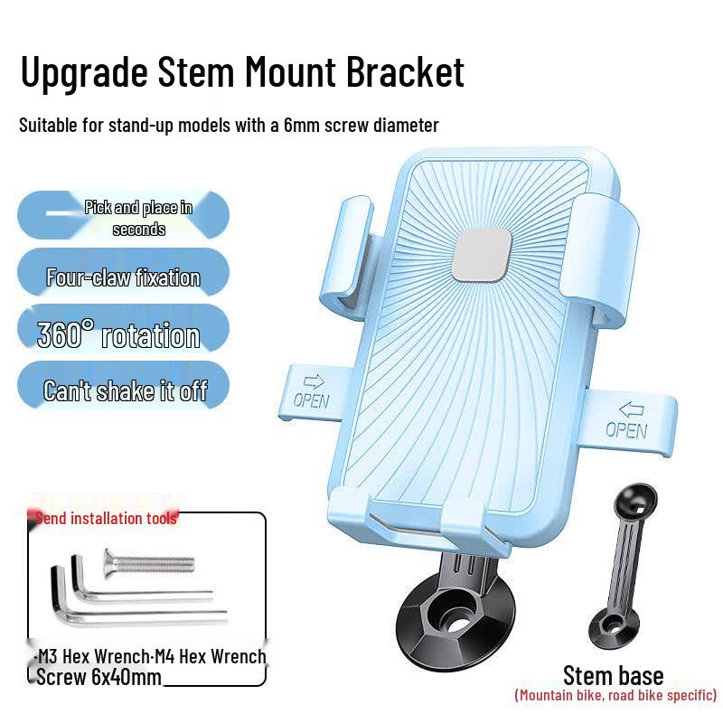 Lishi Gravity Sensing Bike Phone Holder (Stem Mount, 2-Pack)