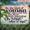 Retro Metal Tin Sign 12x8, Empowering Humor Vintage Wall Art, Durable 2D Flat Plaque for Home Porch Garden Decor