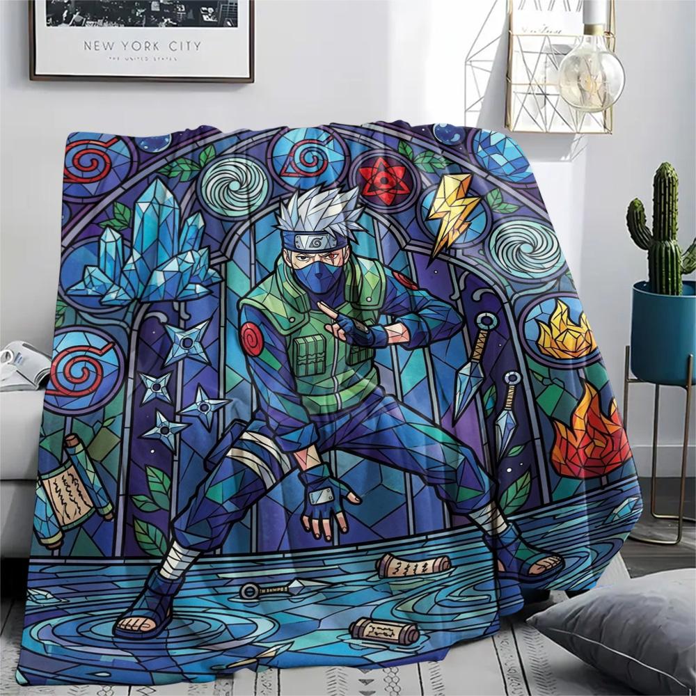 Naruto Print Flannel Blanket, Ultra Soft High Quality All Seasons Warm Throw, Home Decor Cozy Blanket, Perfect Christmas Gift