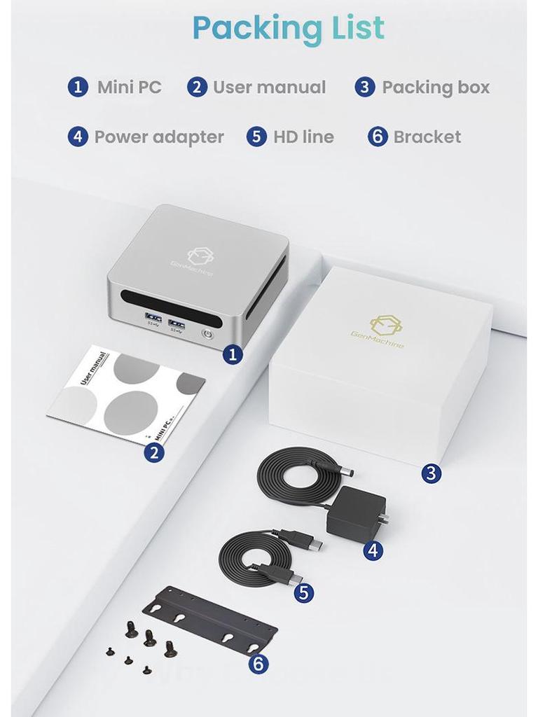 Mini PC R5-4500U Silent Low-Power All-in-One Gaming & Office Computer