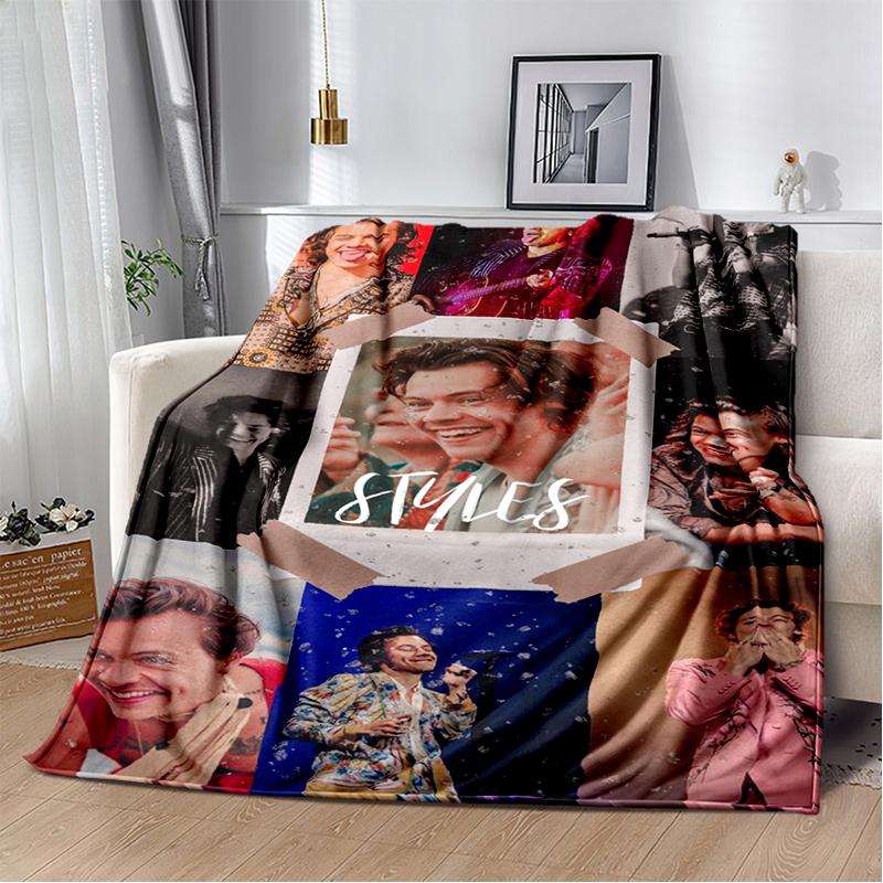 29 Style H-Harry Styles Singer Star Soft Flannel Blanket for Beds Bedroom Sofa Picnic,Throw Blanket for Leisure Nap Gift