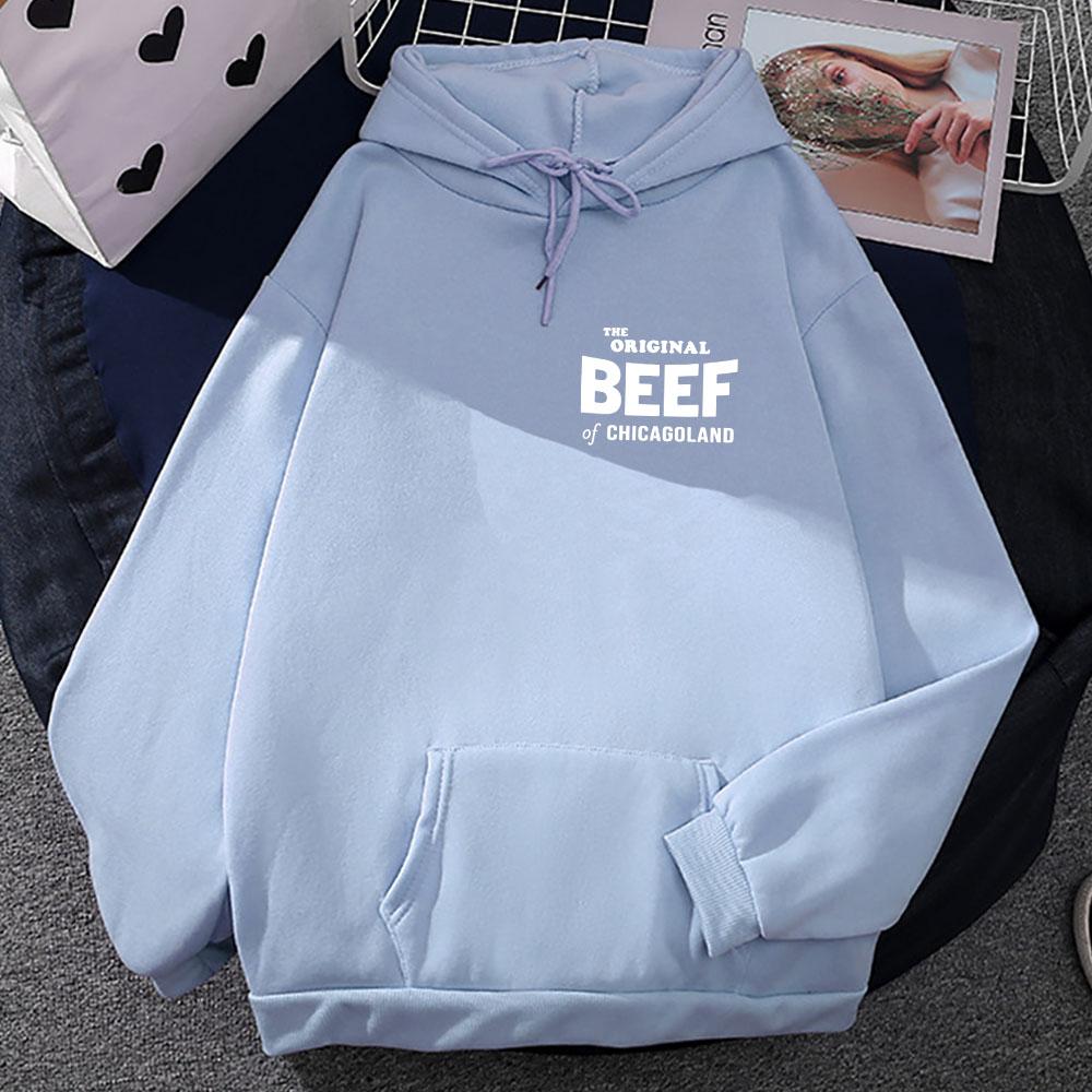 The Bear TV Series Graphic Hoodies The Original Beef of Chicagoland Letter Printing Sweatshirts Long Sleeve Winter Pullovers