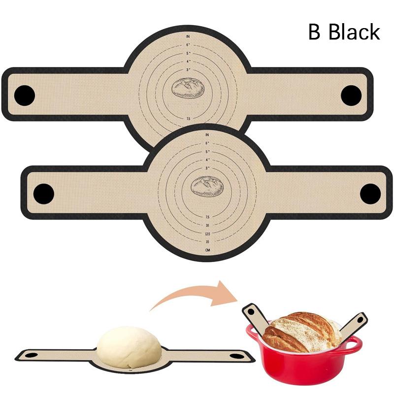 Silicone Bread Sling 1/2 Pcs Non-Stick & Easy Clean Reusable Silicone Bread Baking Mat With Long Handles