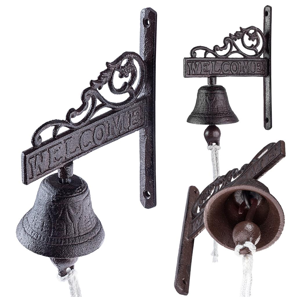 KADAX Cast Iron Door Bell Door Knocker Decorative Bell Retro Bell