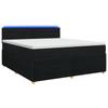 Box Spring Bed with Mattress Black 140 X 190 Cm Fabric