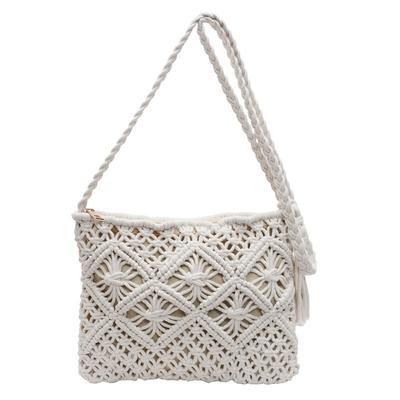 Bohemian tkana torba literacki styl casual wszechstronna niszowy design listonoszka damska torba