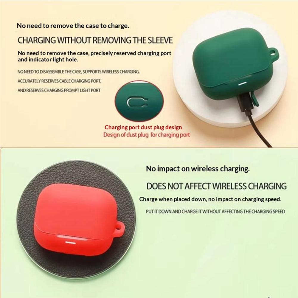 For Honor Earbuds 4 Silikonhülle Kabellose Ohrhörer Schutzhülle mit Anti-Verlust-Schnalle