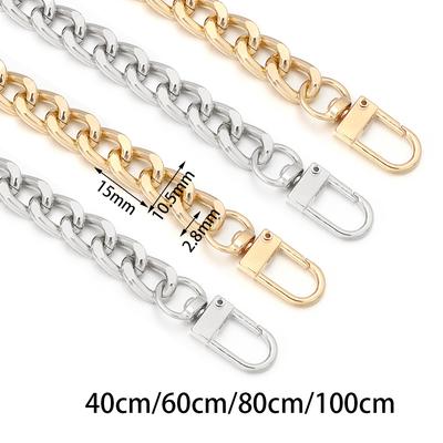 40/60/80/100cm Metal Aluminum Bag Chains Handbag Shoulder Bag Strap Replacement Extension Chains For DIY Bags Deco Accessories