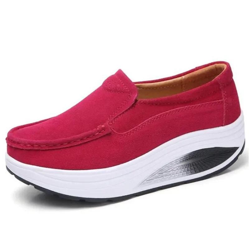 Fashion Women's Sneaker Fashion Breathable Casual Flat Women Light Platform Shoes Slimming High Quality Sports Shoes for Chaussure Femme