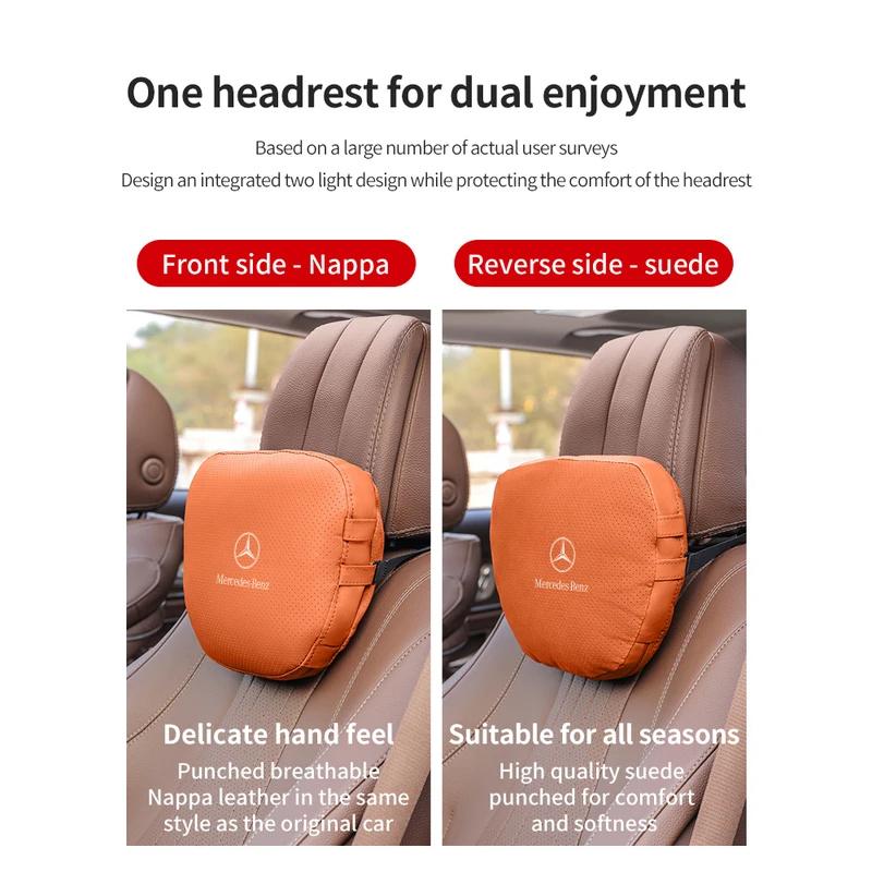 AABGT1 Mercedes Benz A B C E S R Class GLB GLC GLE AMG CLA CLS SLC GLS SLS ML Car Headrest Neck Support Lumbar Rest Cushion Neck Pillow