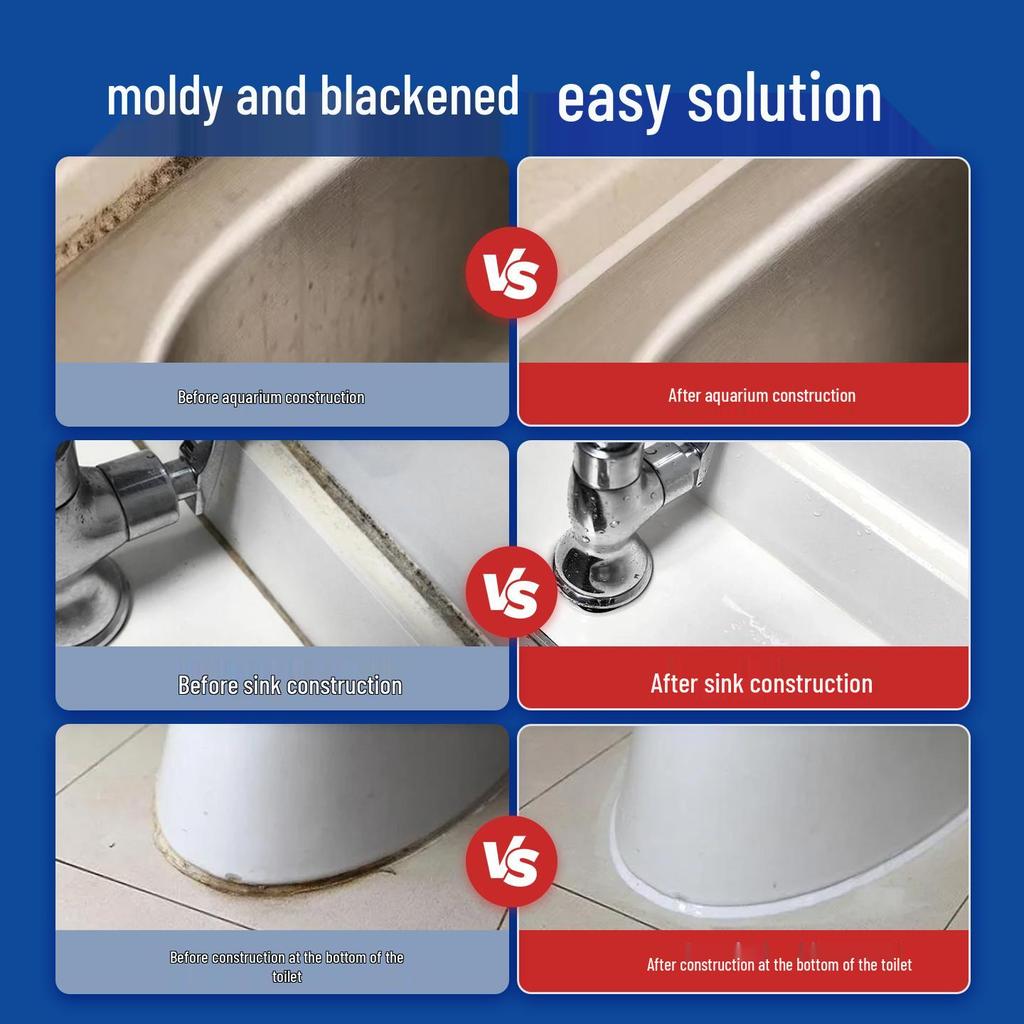 Waterproof Quick-Drying Glass Glue: Transparent, Mildew-Proof Sealant for Kitchen & Bathroom