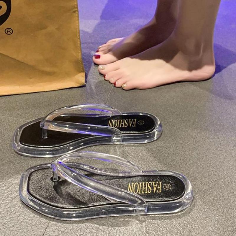 Fashion Women's Summer Candy Color Flip Flops Fashion All Match Outdoor Casual Flat Slippers Ladies Soft Soled Beach Sandal Women Slides