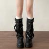 Designer Women Trouser Legs High Boots Fashion Punk Style Shoes Autumn Winter Thick Heel Ladies Knight Long Booties