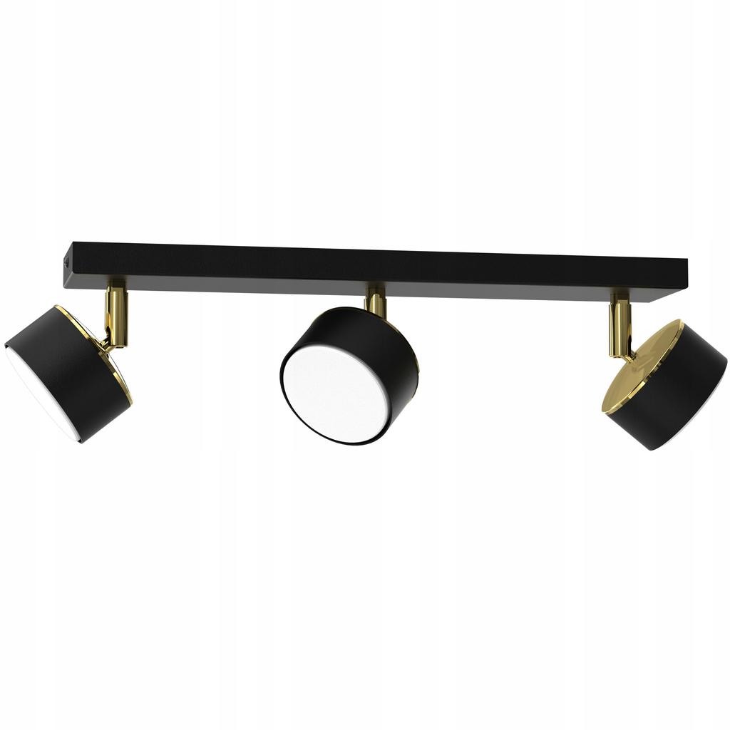 Lampa sufitowa plafon sufitowy reflektor czarny złoty gx53 polska lampa led