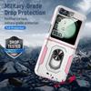 For Samsung Galaxy Z Flip6 5G Case Military Grade Ring Kickstand PC+TPU Phone Cover