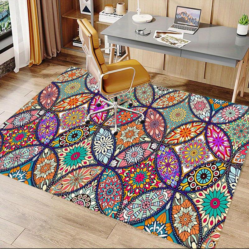 1PC Mandala Patterns Extra Large Non Slip Floor Carpet, Office, Family, Bedroom, Studio Large Area Rug Indoor Rugs, Vibrant Colors
