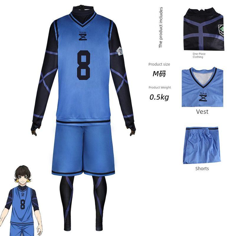 Blue Prison Jersey Jiseiichi Cosplay Costume Bachira Meguru Chigiri Hyoma Kishin Renzuke No. 11 Jiseiichi Cosplay Costume