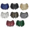 Sequins Lace Shawls Palaces Styles Women Shawls Sunscreen Hollows Out Cloak Tippet for Travel and Shopping