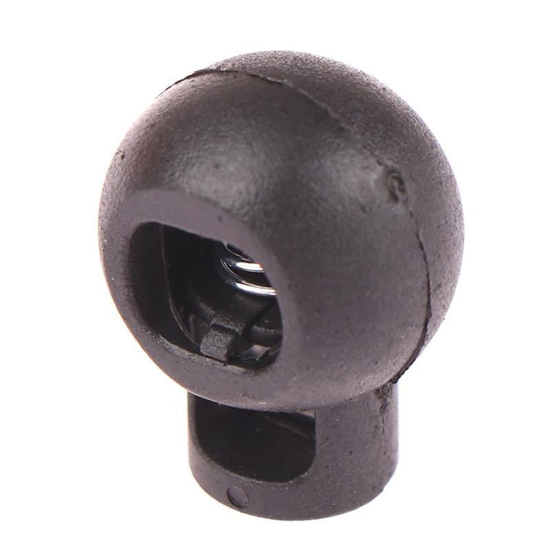 50Pcs Rope Cord Locks Clip Ends Round Ball Shape Luggage Lanyard Stopper Sliding Plastic Sewing Garden Home Cord Locks