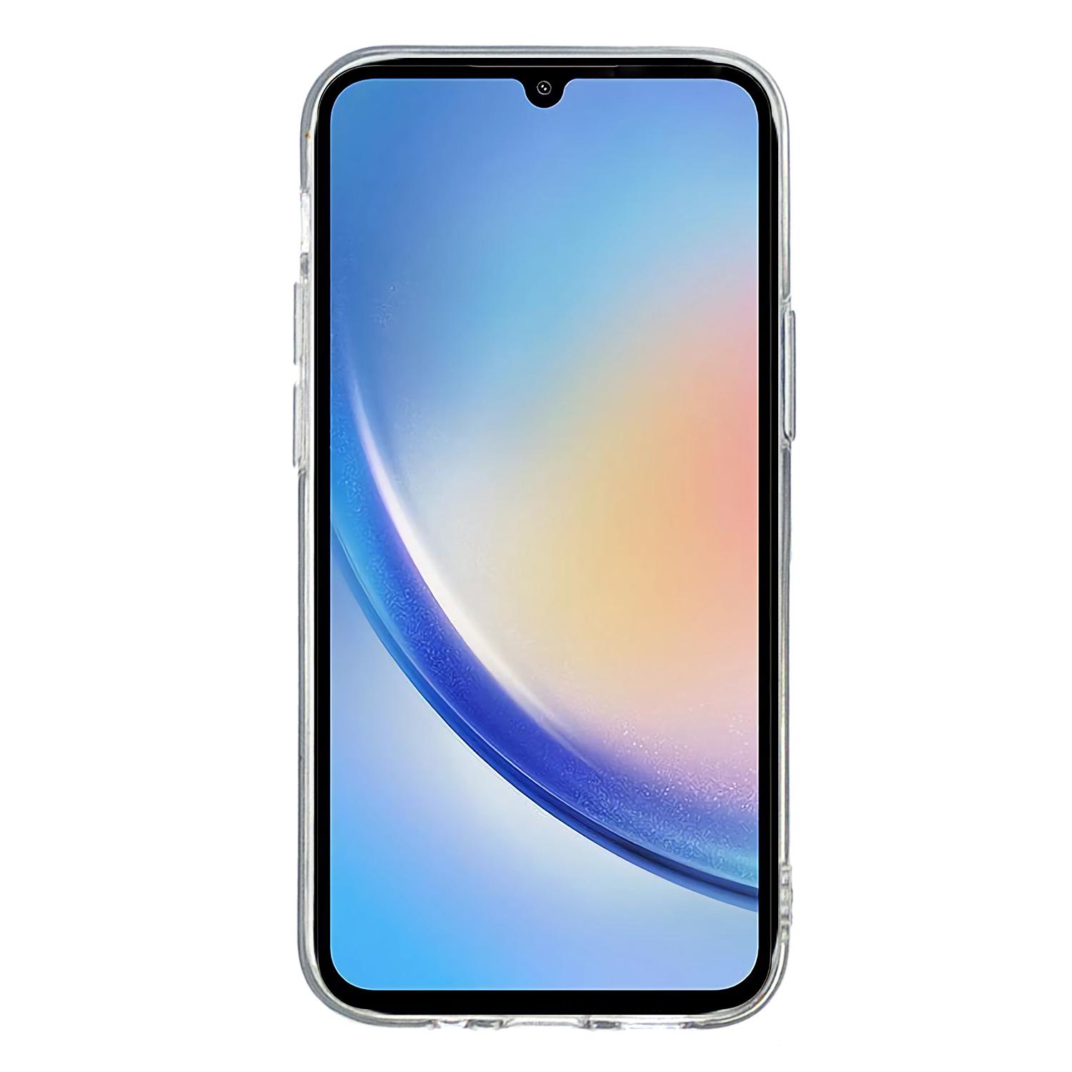 

For Samsung Galaxy A34 5G Case Pattern Printing Shockproof Soft TPU Phone Cover Grey Background Flowers