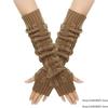 New Women'S Knitted Arm Warmers Gloves: Cable - Knit Design, Fingerless, Warm & Stylish For Autumn, Winter, Daily Wear, Office
