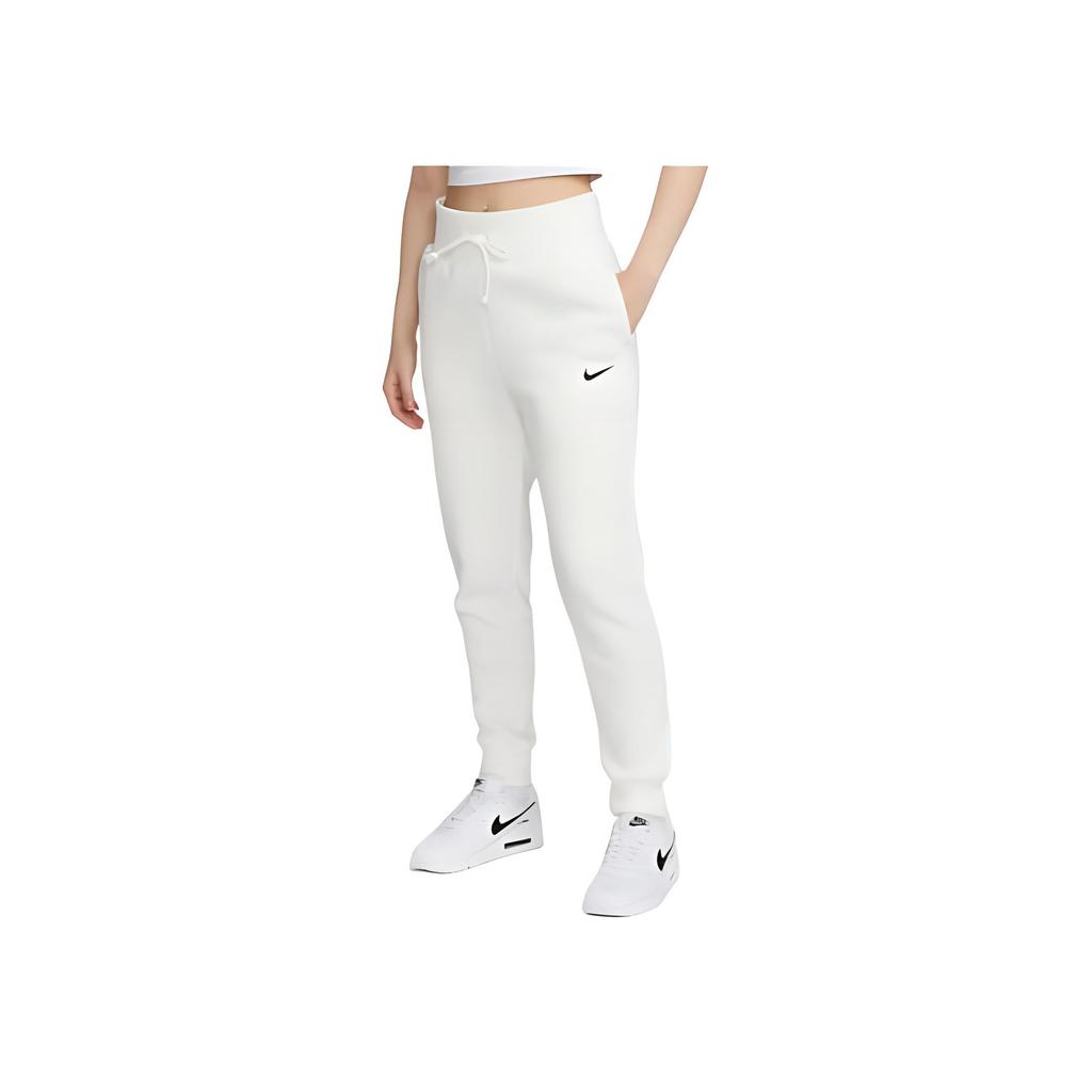 Nike Logo High-Waisted Slim Fit Joggers Women bottoms White DQ5689-133
