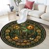 Prehistoric Glass Round Area Rug Under Office Chairs Bedroom Living Room Home Decor