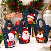 Christmas Gift Bag Reusable Santa Claus Bag 'S Candy Bag Festive Elk Cloth Handbag For Christmas Holiday Party Gift