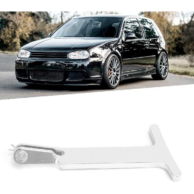 Qiilu Hood Release Handle, Hood Release Pull Handle Billet Aluminium Alloy for R32 MK4 2004 (Silver)