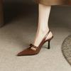 High Heels Women's Summer Stiletto Temperament Design Sense Niche Rear Empty Single Shoes Bag Head Sandals