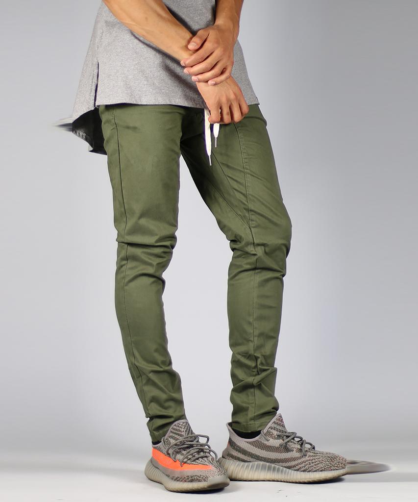 Haipeodenim Olive Drop Crotch Pants