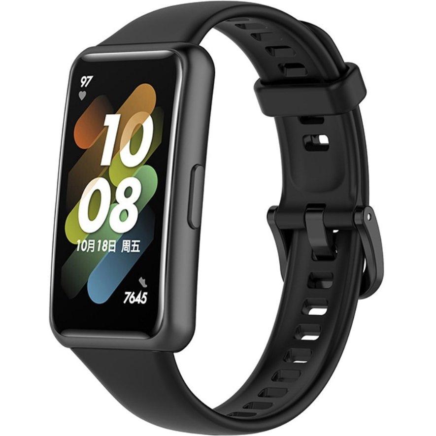 Silikonarmband für Huawei Band 7, Schwarz