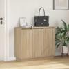 LED Sideboard Sonoma Oak 90 x 32 x 75 cm Engineered Wood