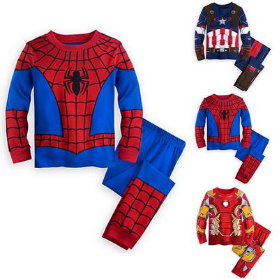 Homewear Pajamas Set Little Boy 2 PC Set 1-7T Long Sleeve Cartoon Cars Blouse T-Shirt and Pants Sleepwear Outfit