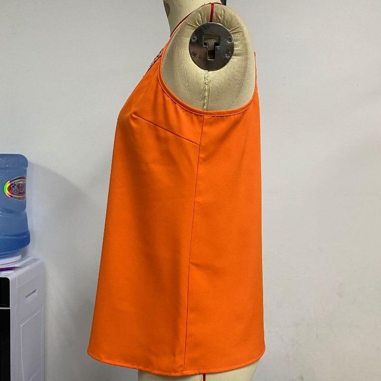 Sexy Women Summer Camisole Loose Sleeveless Tank Tops Solid Color Vest Suspenders Block Vacation Spring Casual S-XL