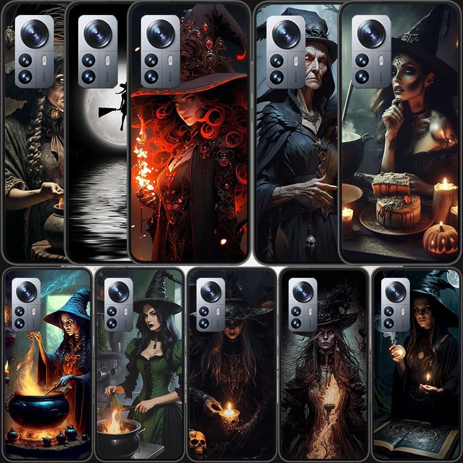 Halloween Moon Witch Horror Phone Case For Xiaomi Poco X7 X6 X5 X4 X3 GT NFC M4 M5 Pro 5G M3 Mi F6 F5 F4 F3 F2 F1 Capa Coque TPU