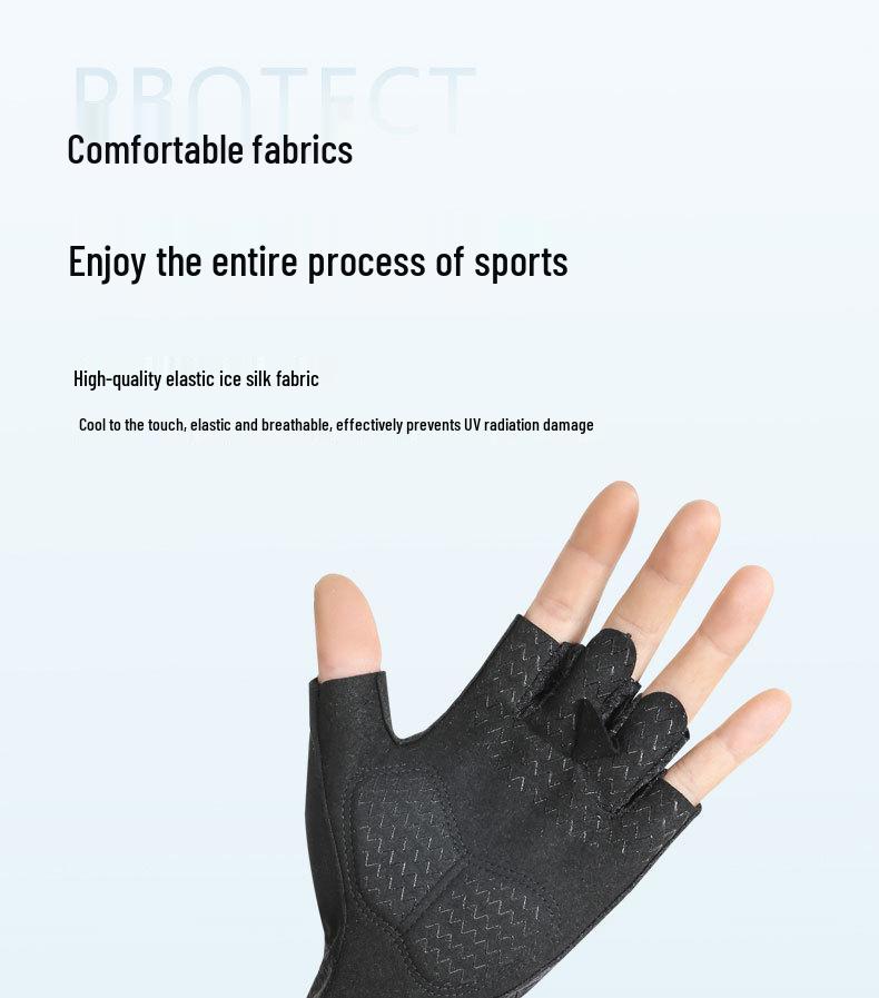Unisex Half-Finger Cycling Gloves: Non-Slip, Shock-Absorbent, Sun-Protective, Ideal for Mountain and Road Biking.