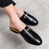 Fashion Arrival Mens Half Slippers Loafers Fashion Men Comfort Leather Loafers Male Business Casual Leather Shoes Summer Slippers Shoes